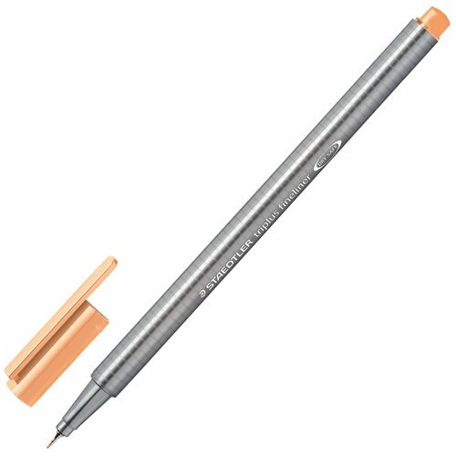 Ручка капиллярная (линер) STAEDTLER 'Triplus Fineliner', светло-оранжевая, трехгранная, линия письма 0,3 мм, 334-43 В комплекте: 10шт.