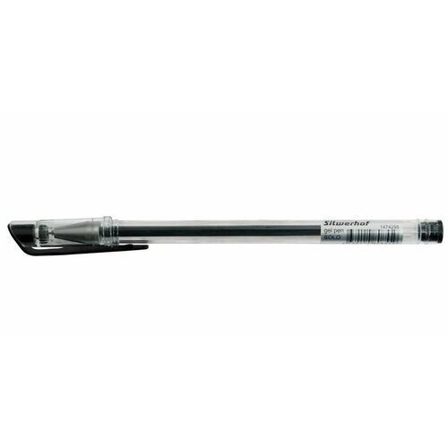 Ручка гелевая Solo 0,5мм игла (прозрачный корпус) черная (6970) (12 шт.)