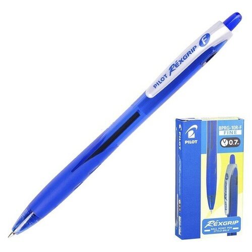 Pilot Ручка шариковая автоматическая Pilot 'Rexgrip', узел 0,7 мм, чернила синие масляная основа, мягкий держатель
