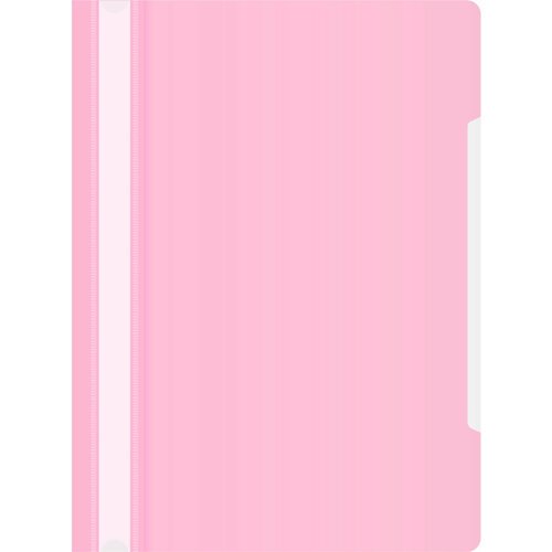 Папка-скоросшиватель Бюрократ Pastel -PSLPAST/PINK A4 прозрачный верхний лист пластик розовый 0.14/0.18
