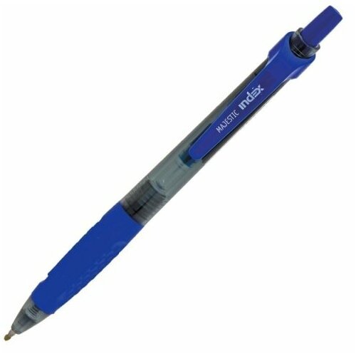 Ручка гелевая INDEX Majestic автоматическая 0,5мм синяя 10 шт.