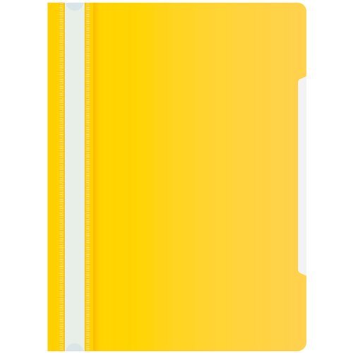 Бюрократ Папка-скоросшиватель A4, пластик, желтый