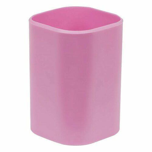 Подставка-стакан СТАММ 'Фаворит', пластиковая, квадратная, розовая, 2 штуки