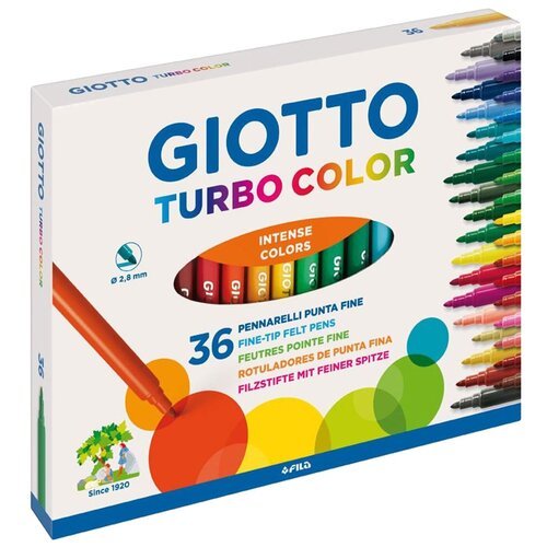 GIOTTO Набор фломастеров Turbo Color (418000), разноцветный, 36 шт.