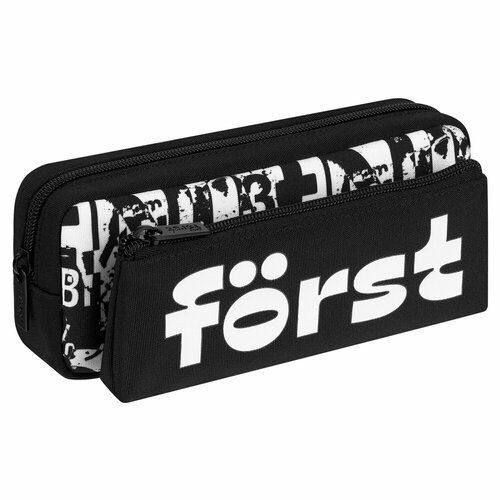 Пенал Forst мягкий 2 в 1, 1 отделение, 205х80х40 мм 'Stereo', съемная косметичка на липучке (FT-PM-070405)