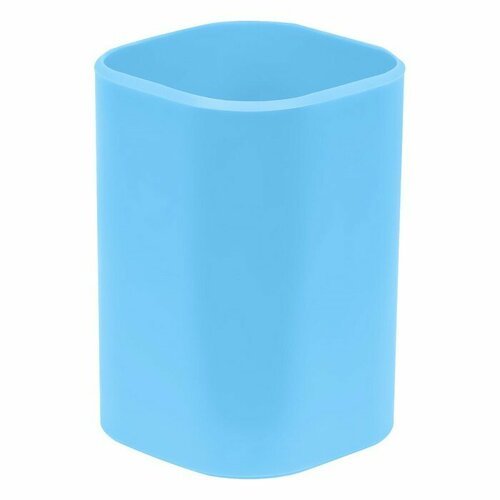 Подставка-стакан СТАММ 'Фаворит', пластиковая, квадратная, голубая