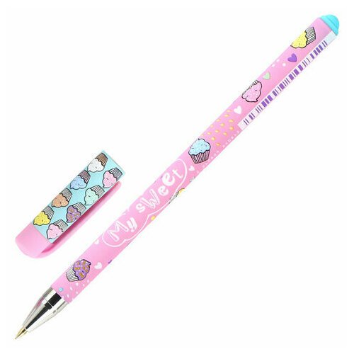 Ручка шариковая BRUNO VISCONTI 'HappyWrite', синяя, Капкейки, 0,5 мм, линия 0,38 мм, 20-0215/50, 24 штуки