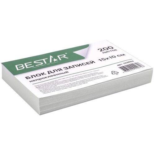 BeStar Блок для записей непроклеенный 15х10 см (123004) белый 3 см 80 г/м² 15 мм 10 мм