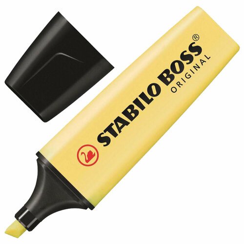 Текстовыделитель STABILO 'Boss Pastel', ванильный, линия 2-5 мм, 70/144 упаковка 10 шт.