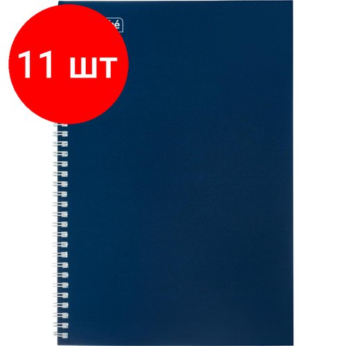 Комплект 11 штук, Бизнес-тетрадь А4 80л ATTACHE, спираль, синий, блок 60г, обложка 215г