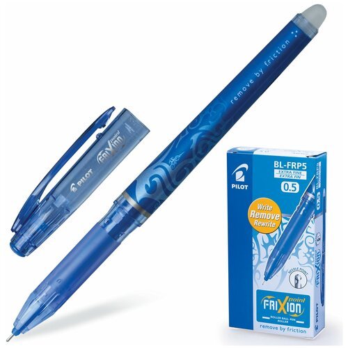 Ручка стираемая гелевая PILOT 'Frixion Point', синяя, игольчатый узел 0,5 мм, линия письма 0,25 мм, BL-FRP-5, 2 шт.