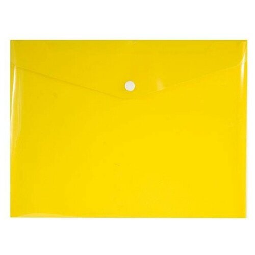 INFORMAT Папка-конверт на кнопке А5, 180 мкм, пластик, желтый