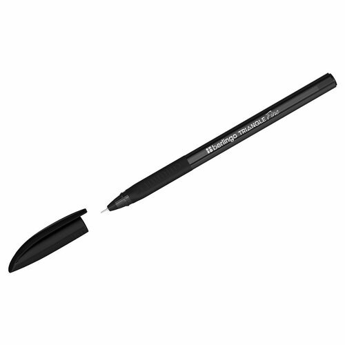 Ручка шариковая Berlingo 'Triangle Fine' черная, 0,3мм, трехгран, грип (1 набор ручек из 30 шт)