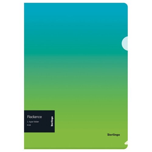 Berlingo Папка-уголок Radiance А4, пластик, 12 шт, голубой/зеленый градиент