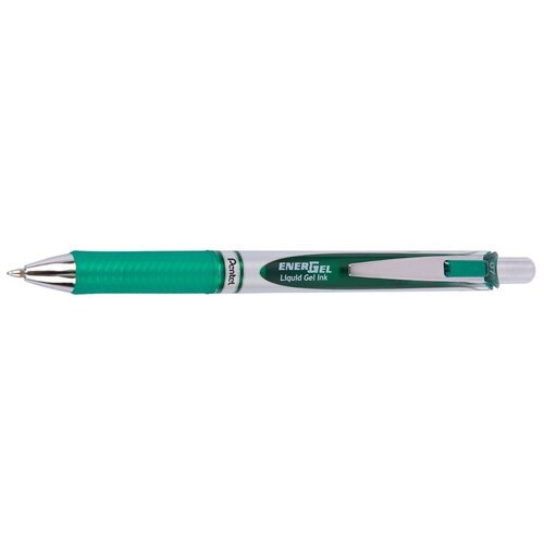 Pentel Ручка гелевая Energel, 0.7 мм, BL77, зеленый цвет чернил, 12 шт.