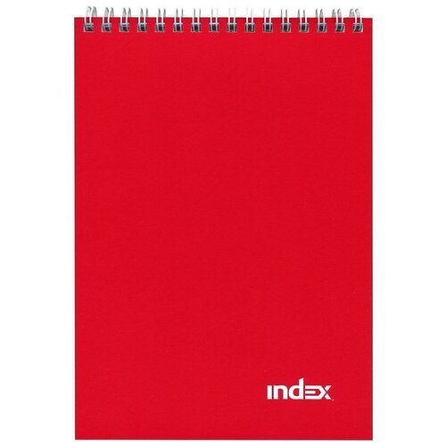 Index (канцтовары) Блокнот 'Office classic', А5, 60 листов, клетка, цвет обложки красный