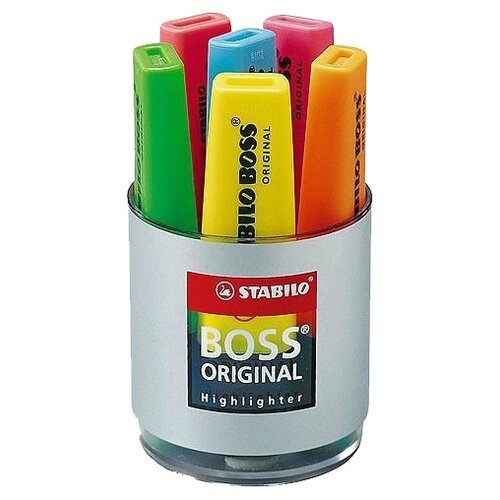STABILO Настольный набор маркеров BOSS, 6 цветов (7006), 6 шт.