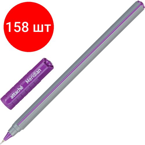 Комплект 158 штук, Ручка шариковая неавтомат. Attache Meridian, 0.35мм, масл, фиолет. корп
