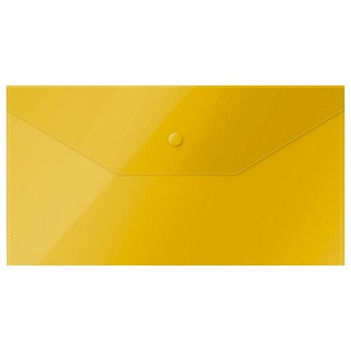 OfficeSpace Папка-конверт на кнопке С6, пластик 150 мкм, желтый