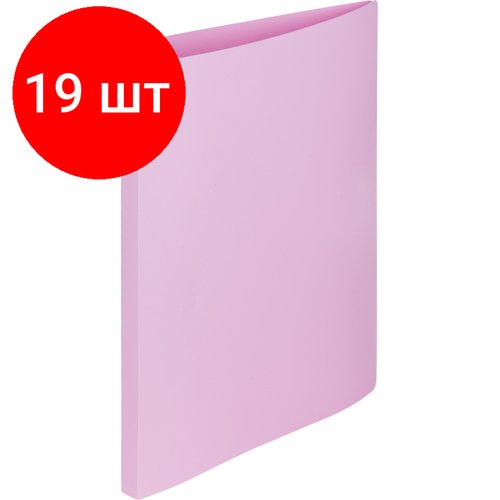 Комплект 19 штук, Папка с зажимом Attache Акварель А4, плотн 350мкм, розовая