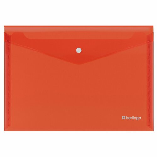 Папка-конверт на кнопке Berlingo 'No Secret', А4, 200мкм, красная, 12 шт. в упаковке