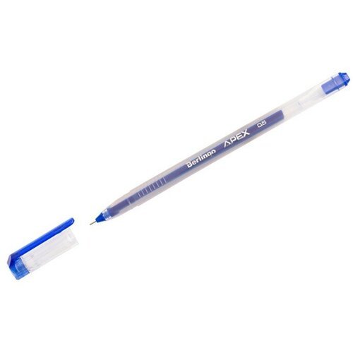Ручка гелевая Berlingo Apex, чернила синие, узел 0.5 мм, длина письма – 800 м, одноразовая (50 шт)