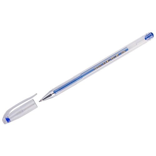 CROWN Ручка гелевая Hi-Jell Metallic HJR-500GSM 0.7 мм синяя