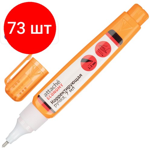 Комплект 73 штук, Корректирующий карандаш 7мл Attache Economy, мета ллический наконечник