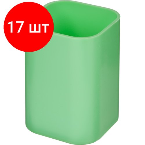 Комплект 17 штук, Подставка-стакан для канцелярских принадл-ей Attache Selection зеленый