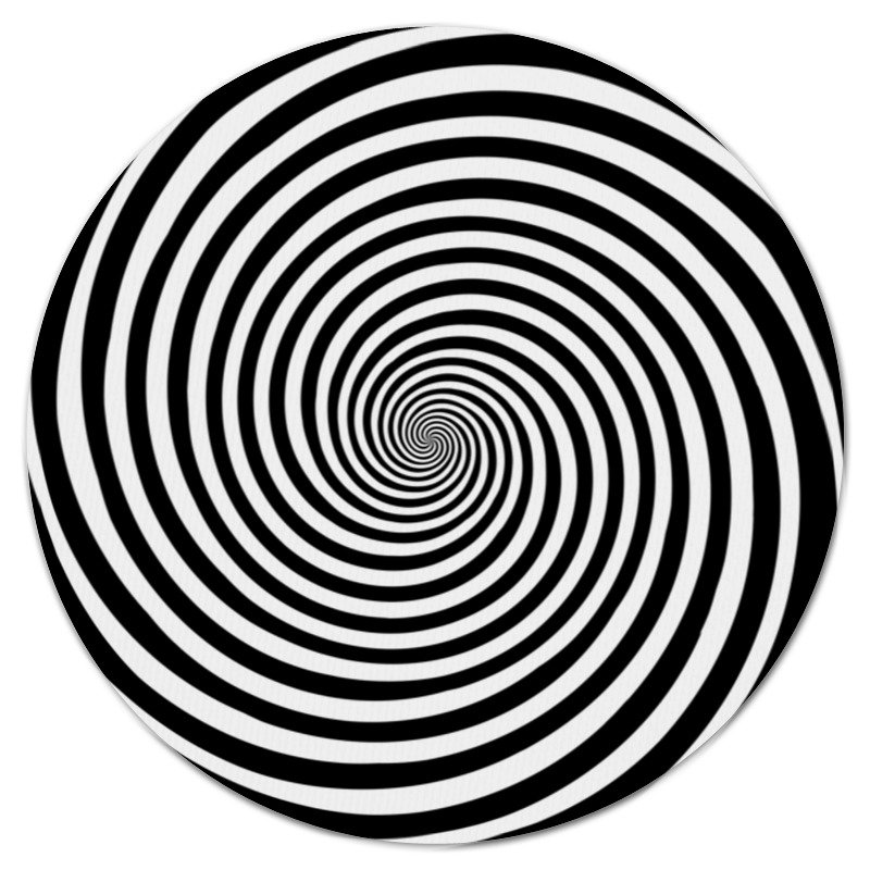 Printio Коврик для мышки (круглый) Гипнотическая спираль, gipnosis spiral