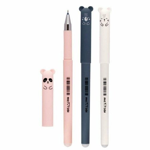 Ручка гелевая стираемая MESHU Cutes (0.5мм, синяя), 36шт.