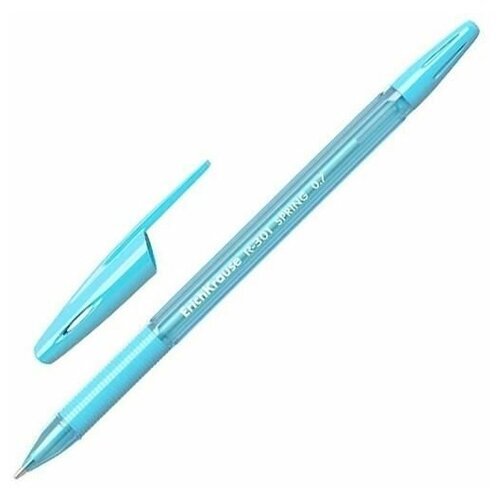 Ручка шариковая неавтоматическая ErichKrause R-301 Spring Stick&Grip 0.7 цв чернил син, 50 шт.
