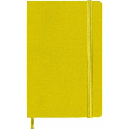 Записная книжка Moleskine Classic Silk (тканевая обложка), (в линейку), Pocket (9х14см), желтая