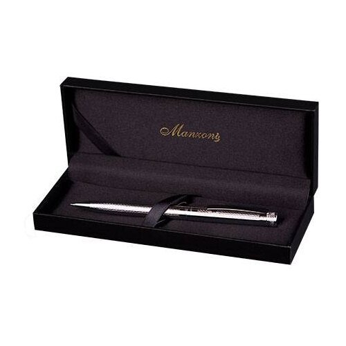 Шариковая ручка Manzoni Treviso, серебряная в футляре