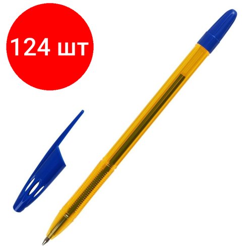 Комплект 124 штук, Ручка шариковая неавтомат. Attache 555 0.7мм син, масл, РШ205/РШ-30406