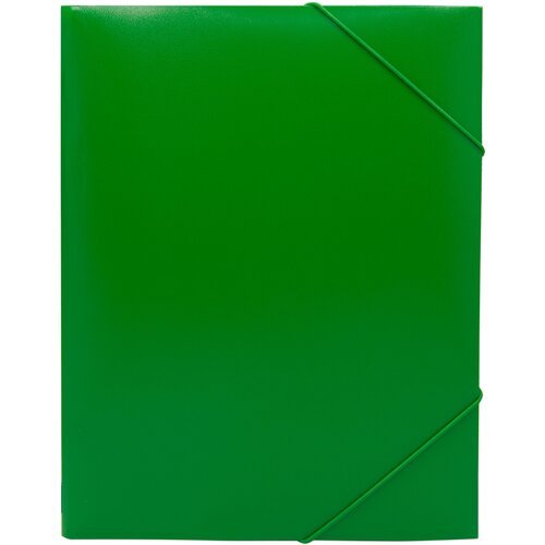 Папка на резинке Buro -PRB04GREEN A4 пластик кор.15мм 0.5мм зеленый (80 шт. в упаковке)