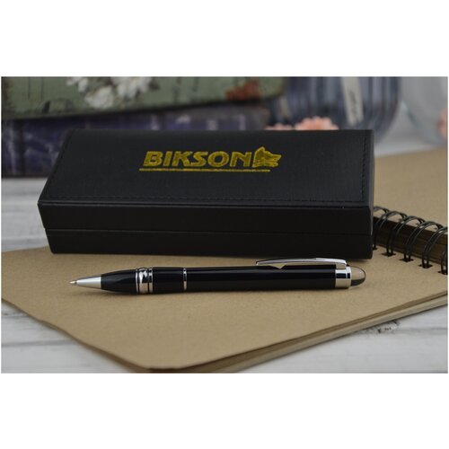 Ручка подарочная Bikson 'Hybrid' синяя, поворотный металлический корпус, в футляре