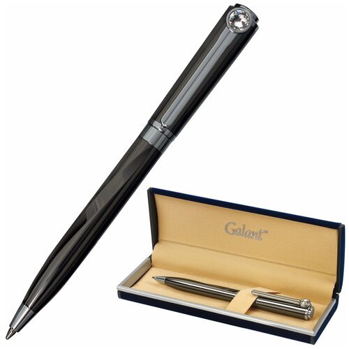 Ручка подарочная шариковая GALANT 'VITRUM', корпус металл, детали серебристые, узел 0,7 мм, синяя, 143504