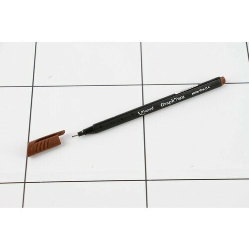 Ручка кап. 0,4мм 'GRAPH PEPS' коричневая Maped 749112