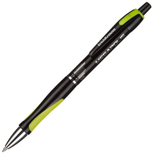 ErichKrause Ручка шариковая автоматическая Megapolis Concept, 0,7 мм, линия 0,35 мм, черная (32), черный цвет чернил, 1 шт.