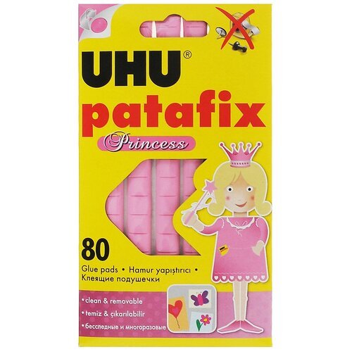 Клеевые подушечки UHU 'Patafix. Princess', цвет: розовый, 80 шт