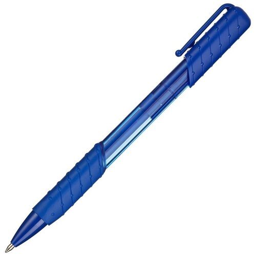 Ручка шариковая автоматическая Kores К6 (0.5мм, трехгранная, синий цвет чернил) 12шт.