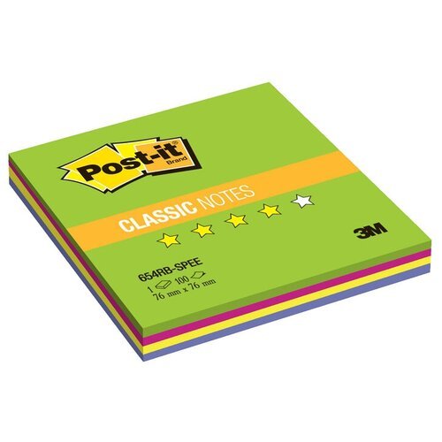 Post-it Блок-кубик Classic, 76х76 мм, 100 штук (654) весенняя радуга 80 г/м² 1 шт. 100 листов