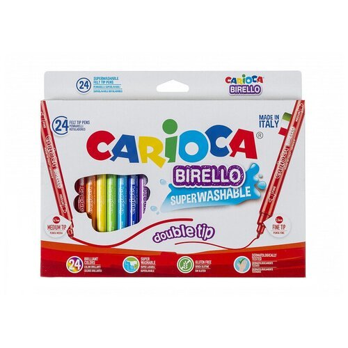 Carioca Фломастеры 'Birello' (41521), разноцветные, 24 шт.