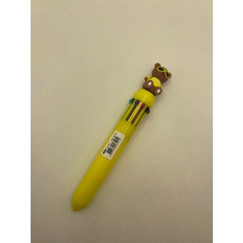 Ручка шариковая 'Мишка', автоматическая/ многоцветная 10цветов, подарок