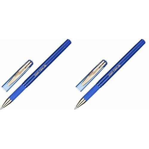 Unomax Ручка гелевая неавтоматическая TopTekGelGoldDC, 0,5 мм, синяя, манжета, 2 уп.