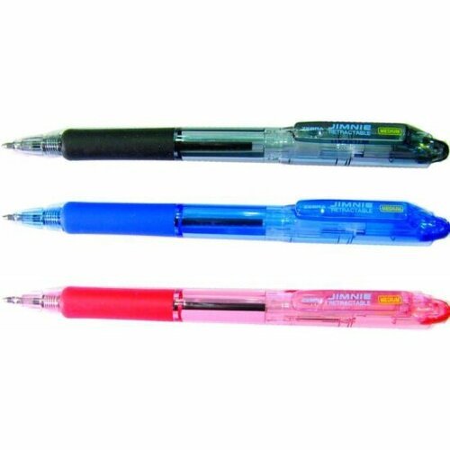 Ручка шариковая ZEBRA JIMNIE RETRACTABLE (KRBMZ-100-BL) авт. 1мм резин. манжета синий