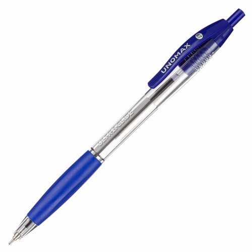 Ручка шариковая автоматическая Unomax UltraGlideRT0,3мм, шар0,7, син, масл, ман, 3 штуки