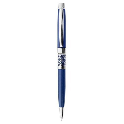 Ручка шариковая VENEZIA, синий, матовая, картонный футляр
