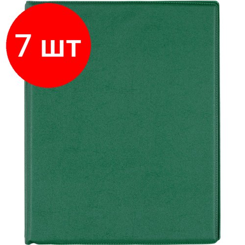 Комплект 7 штук, Бизнес-тетрадь А5 240л ATTACHE, на кольцах, зеленый, обложка ПВХ